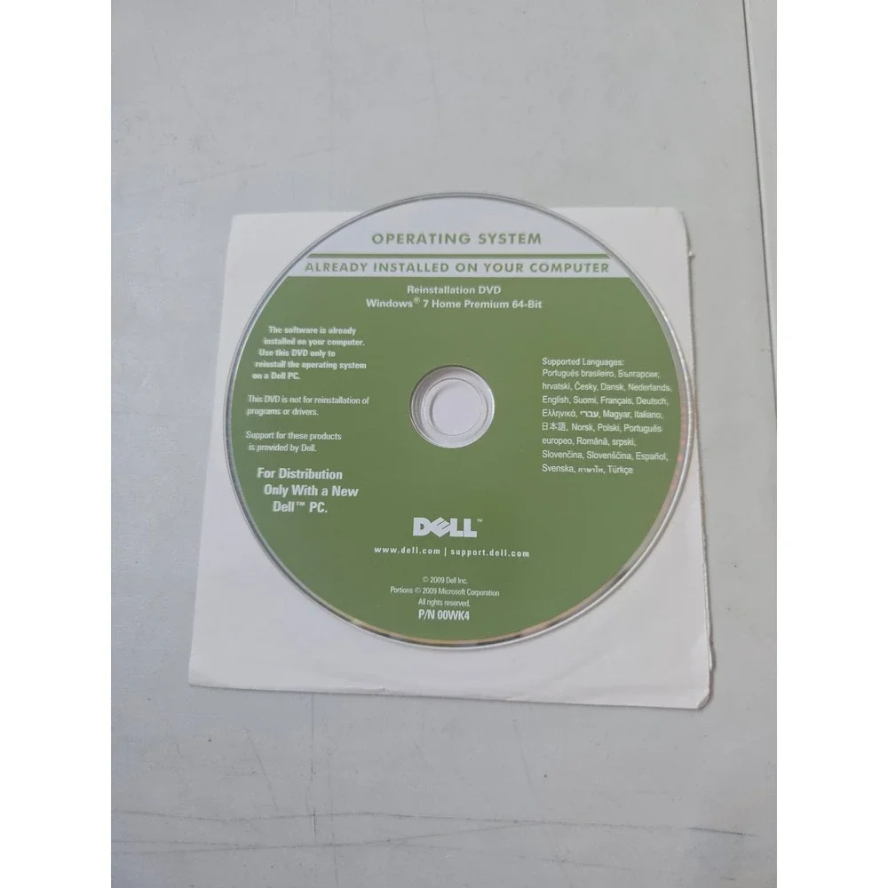 Lot of 3 Dell Windows 7 Home Premium 64-Bit Reinstallation DVD OS P/N 0R7XD1